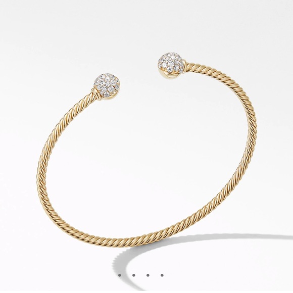 18k gold w/ diamonds David Yurman Solari Bracelet - Picture 3 of 13